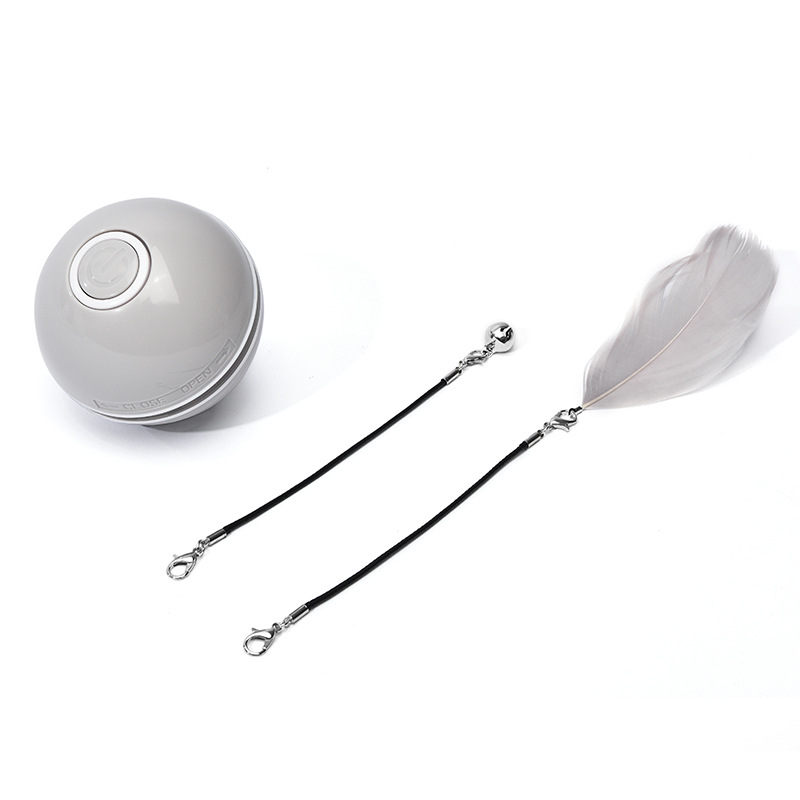 V888-ELOSUNG25940-202505151707-00 Smart USB Rechargeable Pet Interactive Rolling Ball(Gray) - Image 1