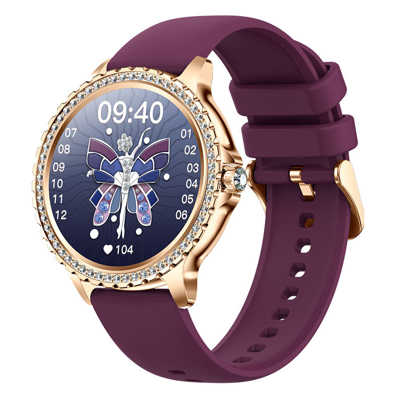 V888-ELOSUNG25995-202505191407-00 Elegant Women's Smartwatch,HD Touchscreen, Bluetooth Calls, Health Monitoring(Purple) - Image 1