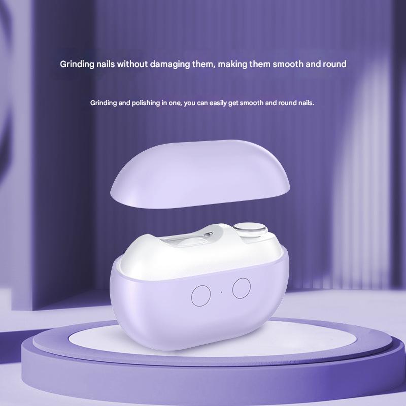 V888-ELOSUNG26054-202504141537-00 Purple Multi-Function Electric Nail File - Built-in Storage Space, LED Light, Quiet Operation - Image 1