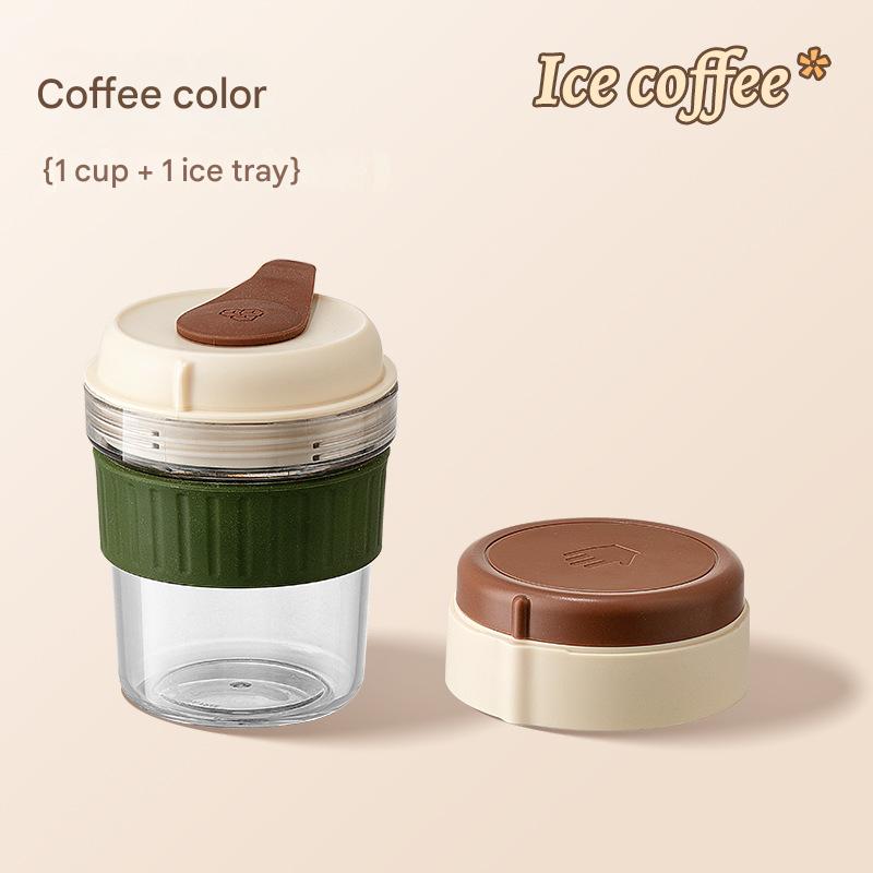 V888-ELOSUNG26170-202504171841-00 2-in-1 Ice Cube Maker Tumbler - Portable Cup with Integrated Silicone Ice Tray & Lid (1 cup + 1 ice tray) - Image 1