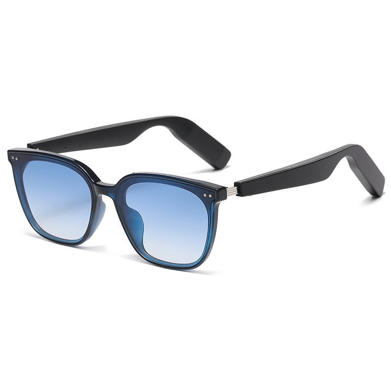 V888-ELOSUNG26507-202504291525-00 Blue lenses Fashion Bluetooth Music Sunglasses - UV Protection Eyewear with Speakers - Image 1