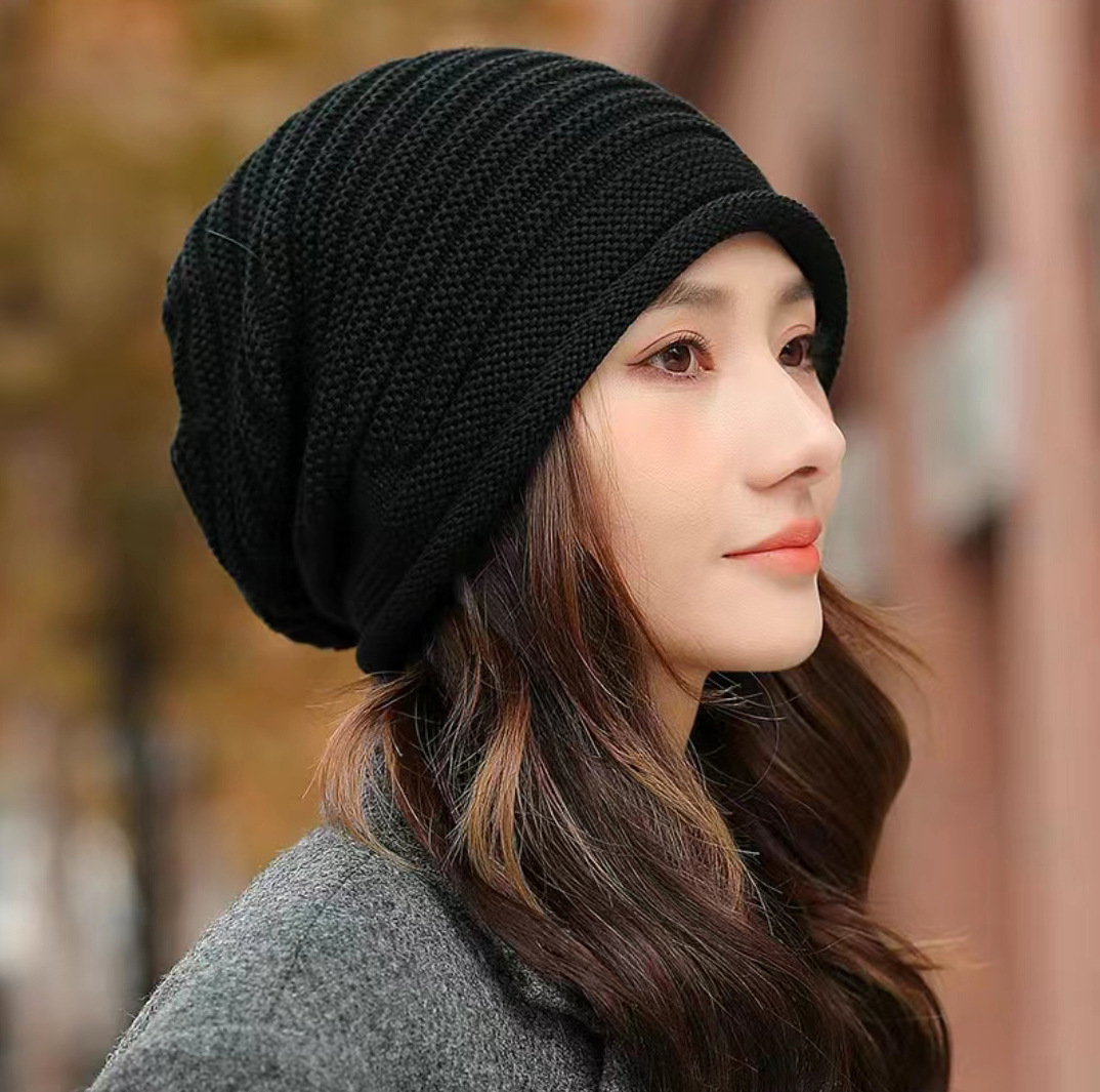 V888-ELOSUNG26632-202505131730-00 Black Warm & Stylish Women's Knitted Beanie Hats (3-Pack) - Perfect for Cold Weather Comfort - Image 1