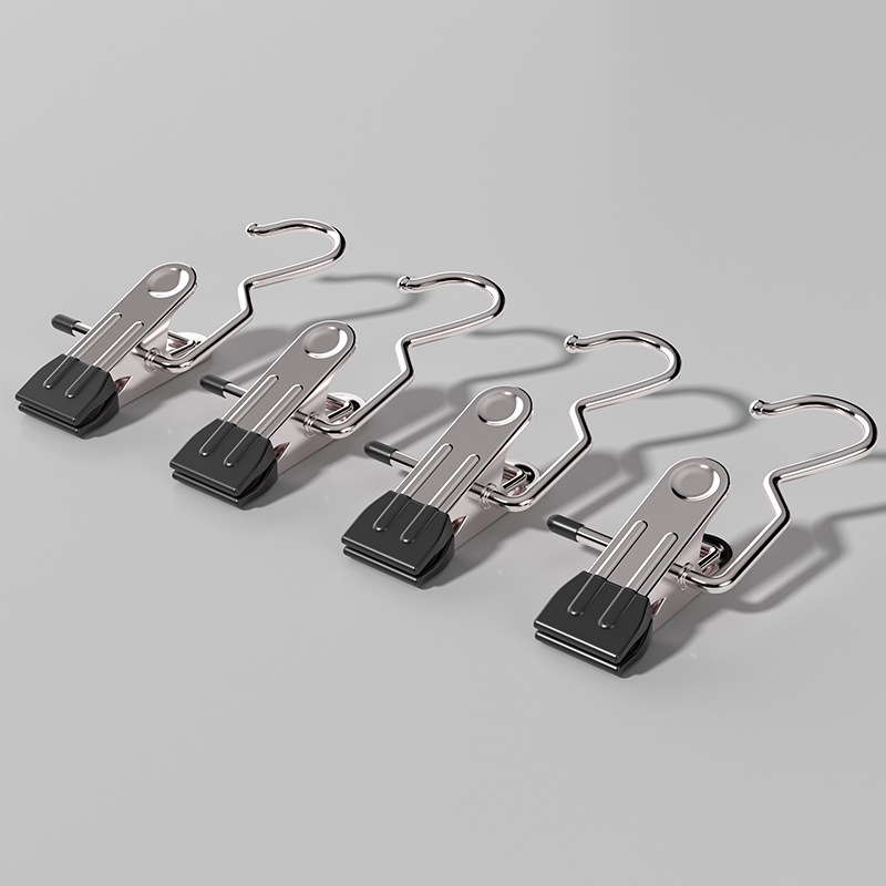 V888-ELOSUNG26685-202505131936-00 Black Stainless Steel Hanging Clips (35 PCS) - Strong Grip for Pants, Hats, Socks, Laundry - Image 1