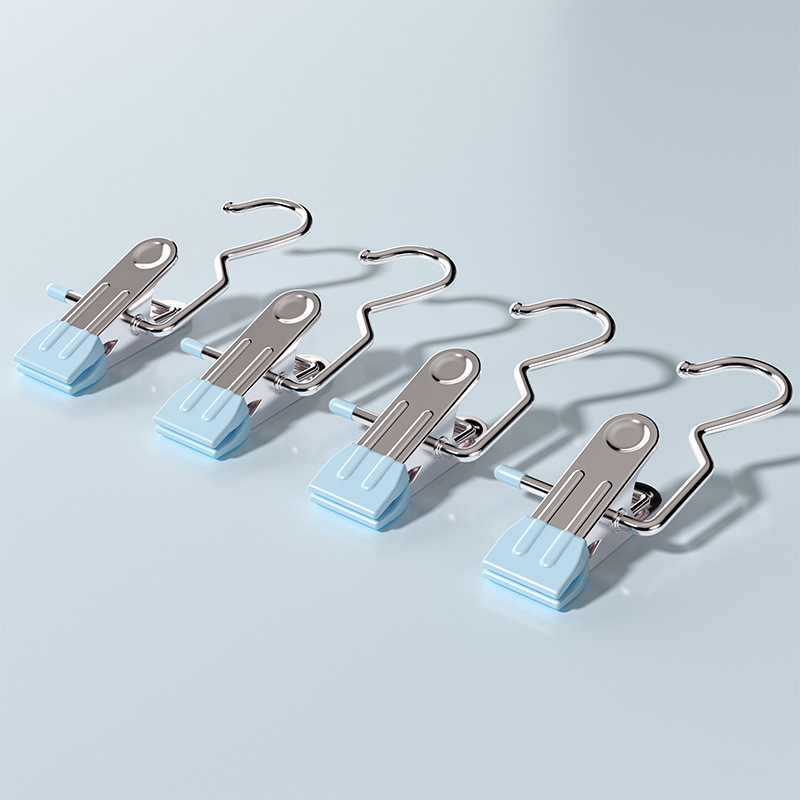 V888-ELOSUNG26687-202505131937-00 Blue Stainless Steel Hanging Clips (35 PCS) - Strong Grip for Pants, Hats, Socks, Laundry - Image 1