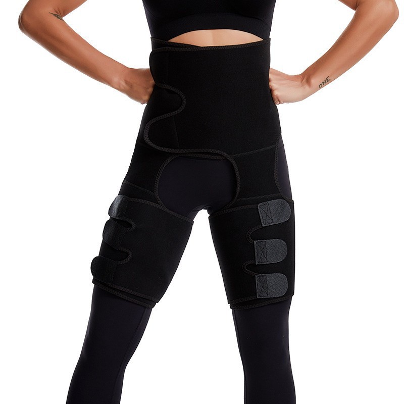 V888-ELOSUNG26709-202505132015-00 Black Women's 3-in-1 Body Shaper: Waist Cincher, Thigh Slimmer, Glute Lifter - Workout Gear (Size : XXL/XXXL) - Image 1