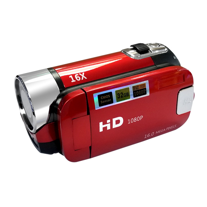 V888-ELOSUNG27403-202505081736-00 Red Capture Life's Moments: HD 1080P Digital Camcorder - 16MP Photos, 16X Digital Zoom, 2.7 LCD Screen" - Image 1