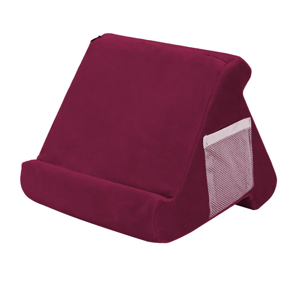 V888-ELOSUNG27497-202505131825-00 Purple Soft Multi-Angle Tablet Pillow Stand - Comfy Reading & Viewing Holder for iPads, Books, eReaders - Image 1