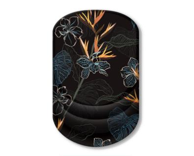 V888-ELOSUNG27762-202505191235-00 Black Flower Pattern Ergonomic Mouse Pad with 3D Silicone Gel Wrist Rest - Stylish Comfort & Support for Office & Home - Image 1