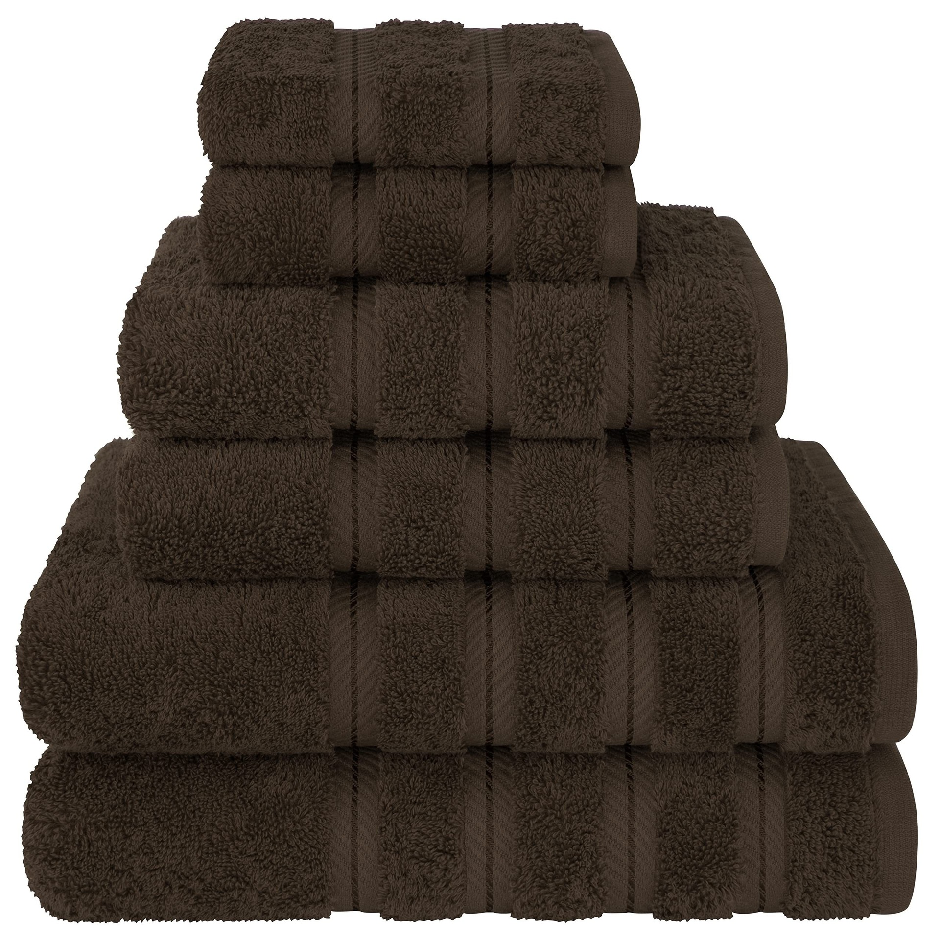 V888-ELOSUNG27921-202505231232-00 Coffee Luxury 6-Piece Combed Cotton Towel Bale Set - Ultra Soft & Absorbent Bath, Hand, Face Towels - Image 1