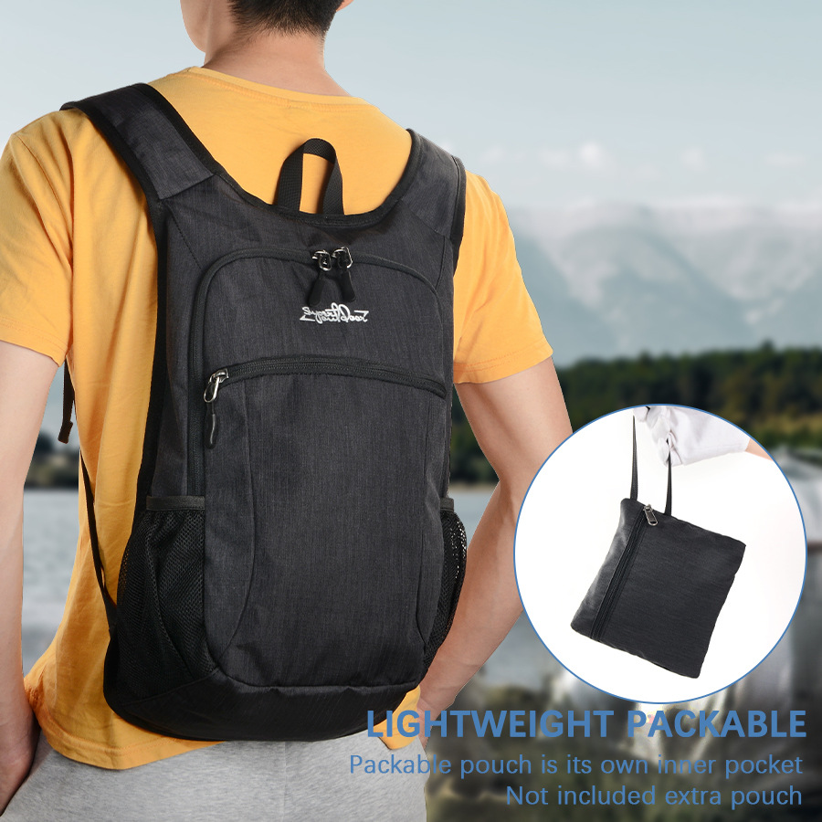 V888-ELOSUNG28041-202504281520-00 Black Ultra Lightweight Packable Backpack - Foldable Daypack for Hiking & Travel - Image 1