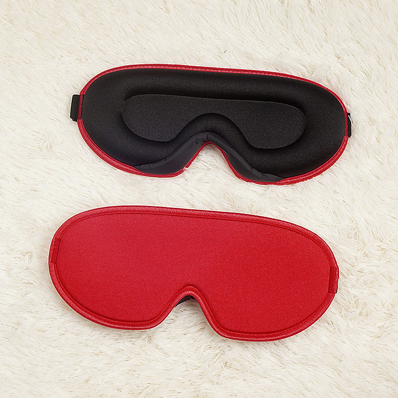 V888-ELOSUNG28046-202504281610-00 Red Set of 2 3D Contoured Sleep Eye Masks - Total Blackout Memory Foam Blindfold with Lycra - Image 1