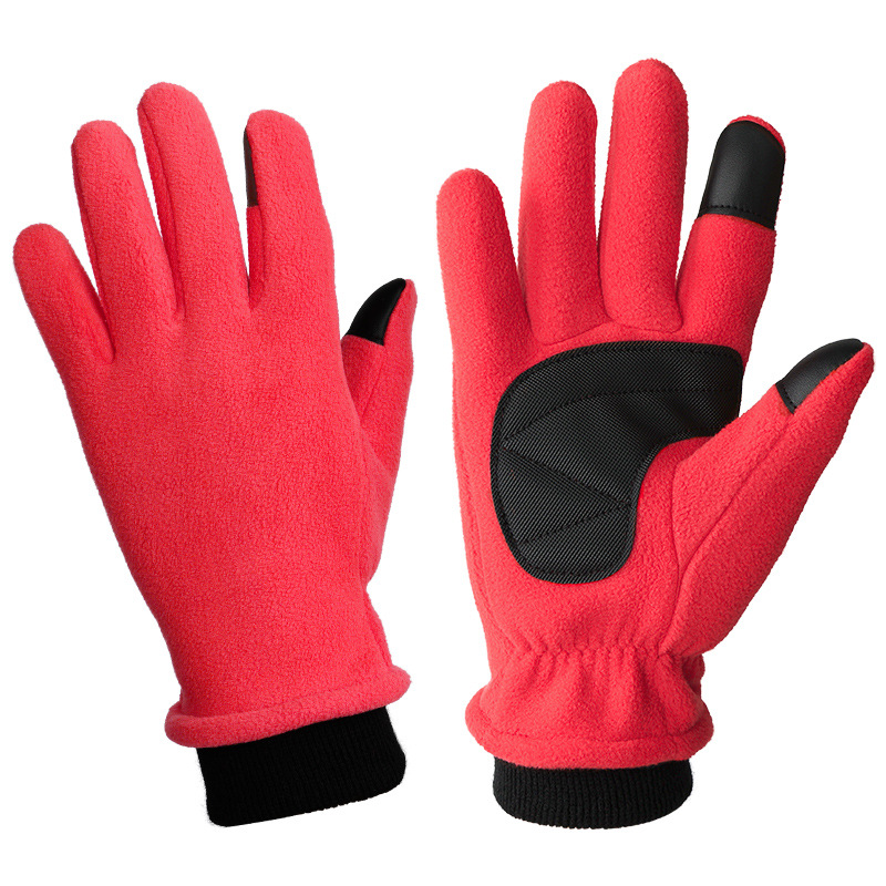V888-ELOSUNG28130-202504281317-00 S Red Warm Windproof Touchscreen Gloves - Anti-Slip Grip for Winter Cycling & Outdoor Sports - Image 1