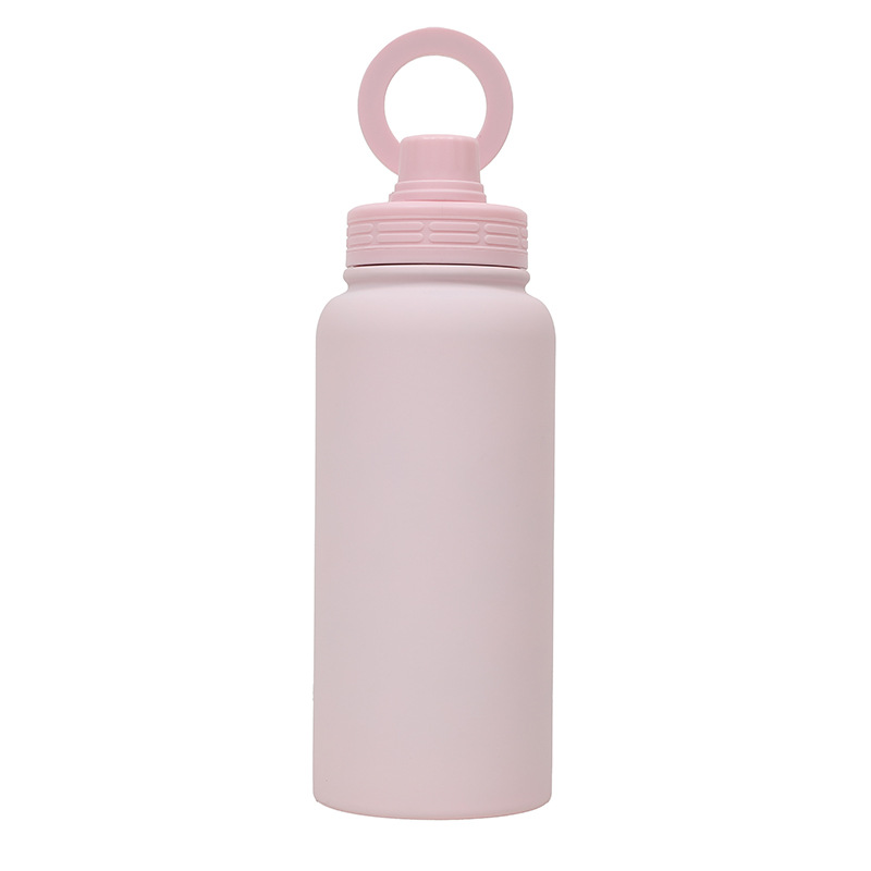 V888-ELOSUNG28189-202504281620-00 Pink Premium 35oz Stainless Steel Insulated Sports Bottle with Magnetic Phone Holder Lid - Image 1