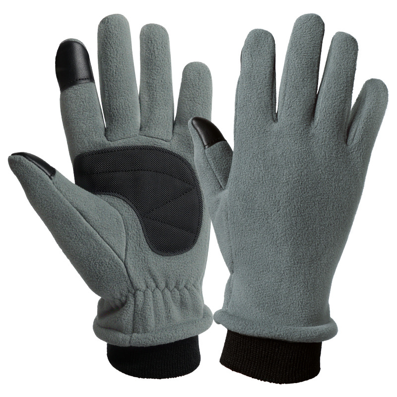 V888-ELOSUNG28223-202504291606-00 XL Grey Warm Windproof Touchscreen Gloves - Anti-Slip Grip for Winter Cycling & Outdoor Sports - Image 1