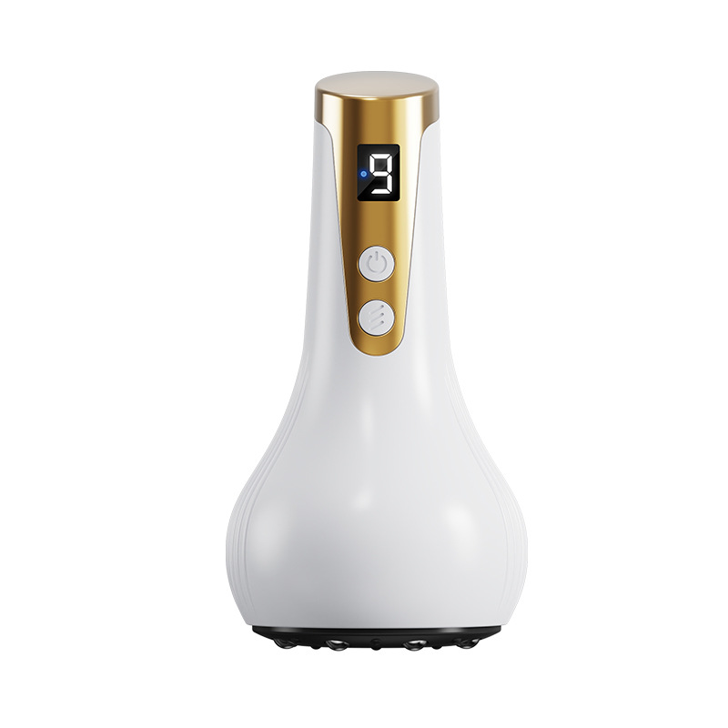 V888-ELOSUNG28259-202505061341-00 White Electric Meridian Scraping Massager with Air Release Valve - Full Body Suction Therapy, 16.6x8.4cm - Image 1