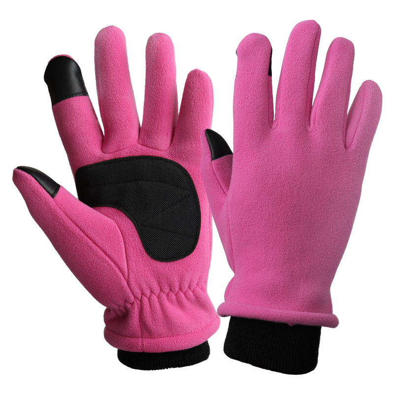 V888-ELOSUNG28332-202505081727-00 L Pink Warm Windproof Touchscreen Gloves - Anti-Slip Grip for Winter Cycling & Outdoor Sports - Image 1
