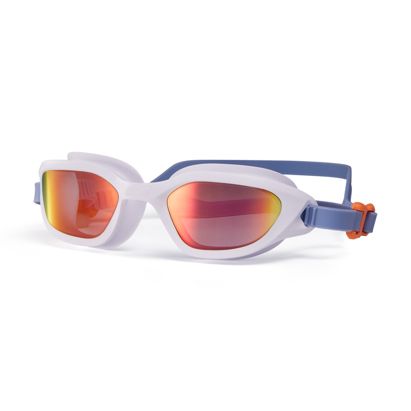 V888-ELOSUNG28565-202505151745-00 Red Gold Plated White Grey Premium Full-View Anti-Fog Adult Swim Goggles with Wide-Frame Design - Image 1