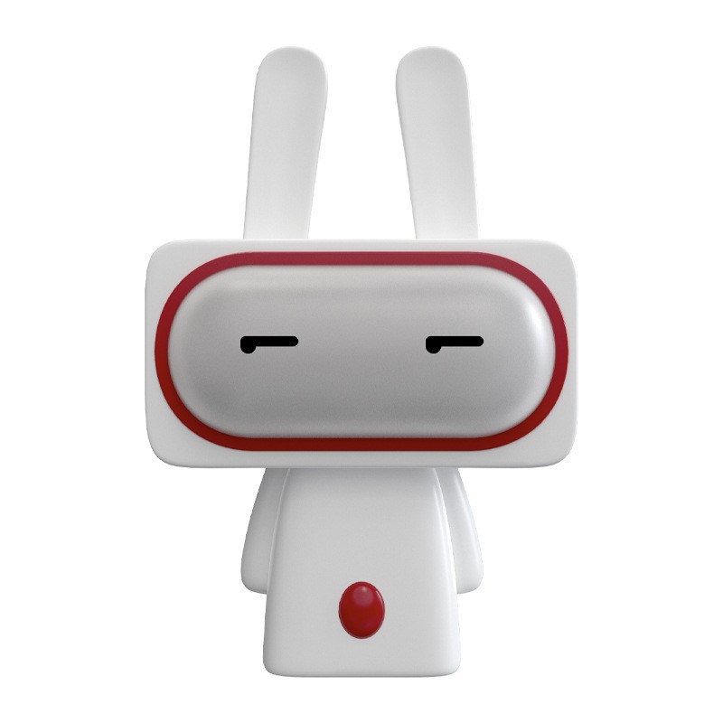 V888-ELOSUNG28695-202505191413-00 Squinting Cute Bobi Rabbit LED Night Light for Kids - USB Rechargeable - Image 1