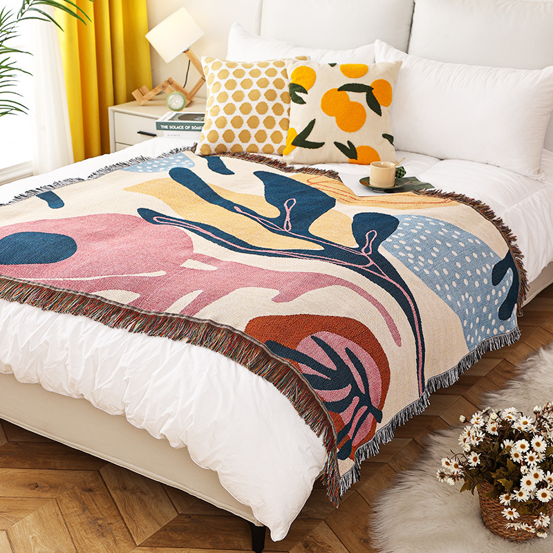V888-ELOSUNG28715-202505191308-00 Alice INS-Style Illustrated Line Blanket - Multi-Use Design - Image 1