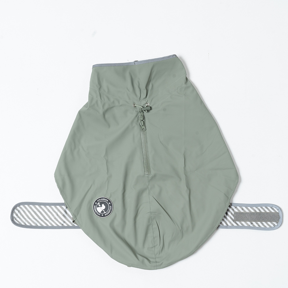 V888-ELOSUNG28744-202505191345-00 55# Green Waterproof Reflective Dog Raincoat for Small to Large Dogs - Image 1