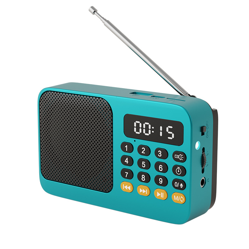 V888-ELOSUNG29013-202505191420-00 Portable Digital Music Player & FM Radio,4 Playback Modes, LED Flashlight(Blue) - Image 1
