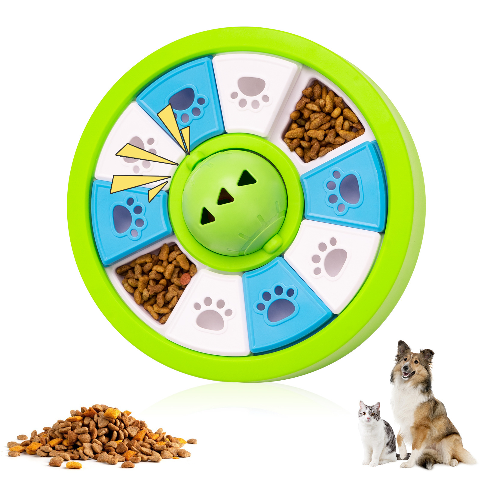 V888-ELOSUNG29187-202505231312-00 Interactive Dog Puzzle Feeder Toy - Slow Feeder for IQ Training & Mental Stimulation(green) - Image 1