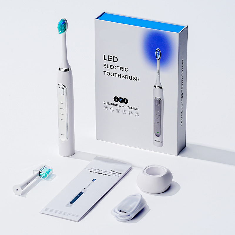 V888-ELOSUNG29205-202505231317-00 LED Sonic Electric Toothbrush - 2-in-1 Cleaning & Whitening, 4 Modes(white) - Image 1