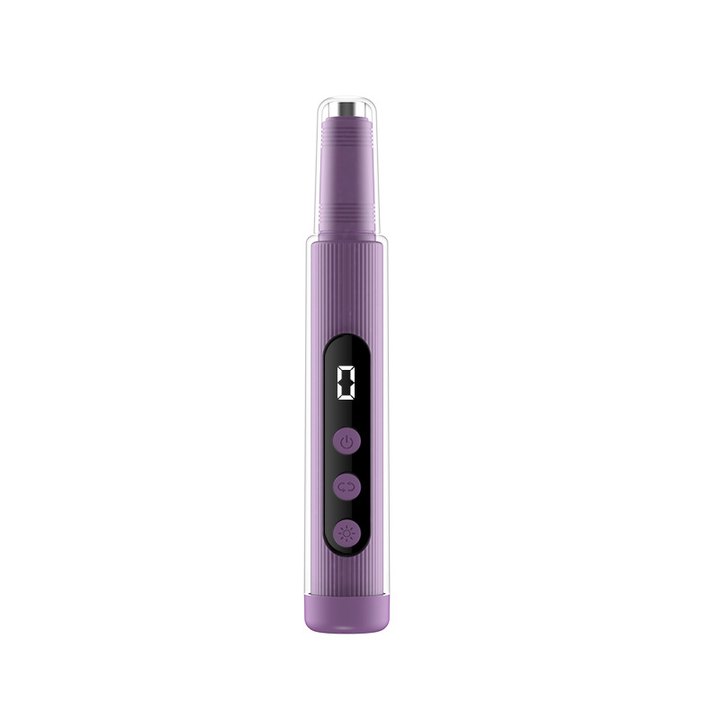 V888-ELOSUNG29248-202505261626-00 Portable Cordless Electric Nail Drill Kit with UV Lamp - 0-20000RPM, LED Display, 12 Bits(Purple) - Image 1