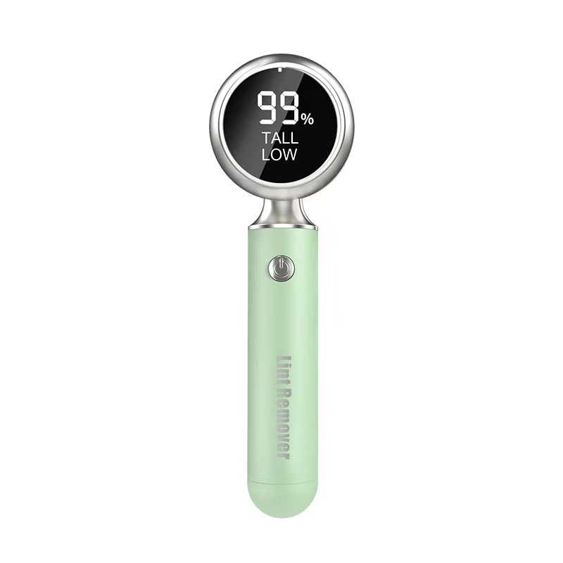 V888-ELOSUNG29400-202505301131-00 Upgraded Electric Lint Remover with LED Display - 6-Blade, Type-C Fast Charge, 2-in-1 with Sticky Roller(green) - Image 1