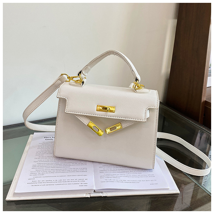 V888-ELOSUNG29505-202506041905-00 Elegant PU Leather Top Handle Satchel Bag - Versatile Crossbody & Shoulder Bag(white) - Image 1