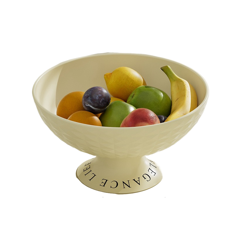 V888-ELOSUNG296-201879-00 Cream white diamond fruit tray 25.8/12.8cm * 13.5cm - Image 1