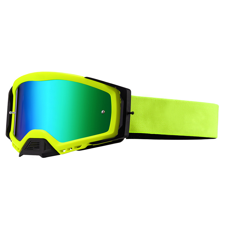 V888-ELOSUNG29602-202506061825-00 Panoramic Outdoor Sports Goggles - UV Protection, Windproof, Anti-Fog & Impact Resistant(Cyan-green frame + green film) - Image 1