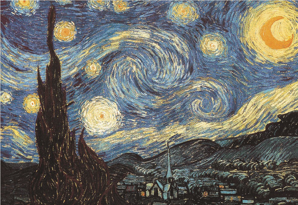 V888-ELOSUNG3096-202593-00 Van Gogh Starry Sky Puzzle - Image 1