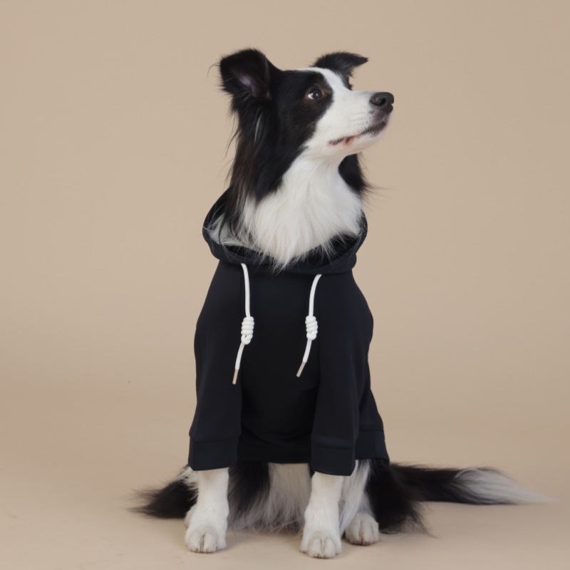 V888-ELOSUNG31069-202505231130-00 Black Classic Dog Sweatshirt with Hood & Drawstrings - For Large Dogs (Size : 9XL) - Image 1