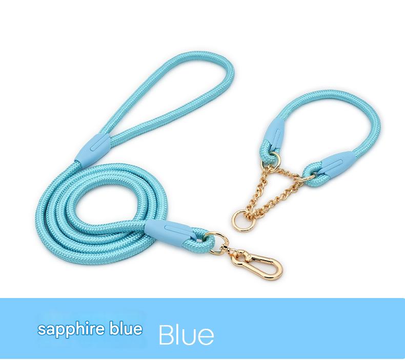 V888-ELOSUNG31089-202505231236-00 Blue Durable Nylon P-Collar Dog Training Set - Heavy Duty Leash & Martingale Collar (Size : S) - Image 1