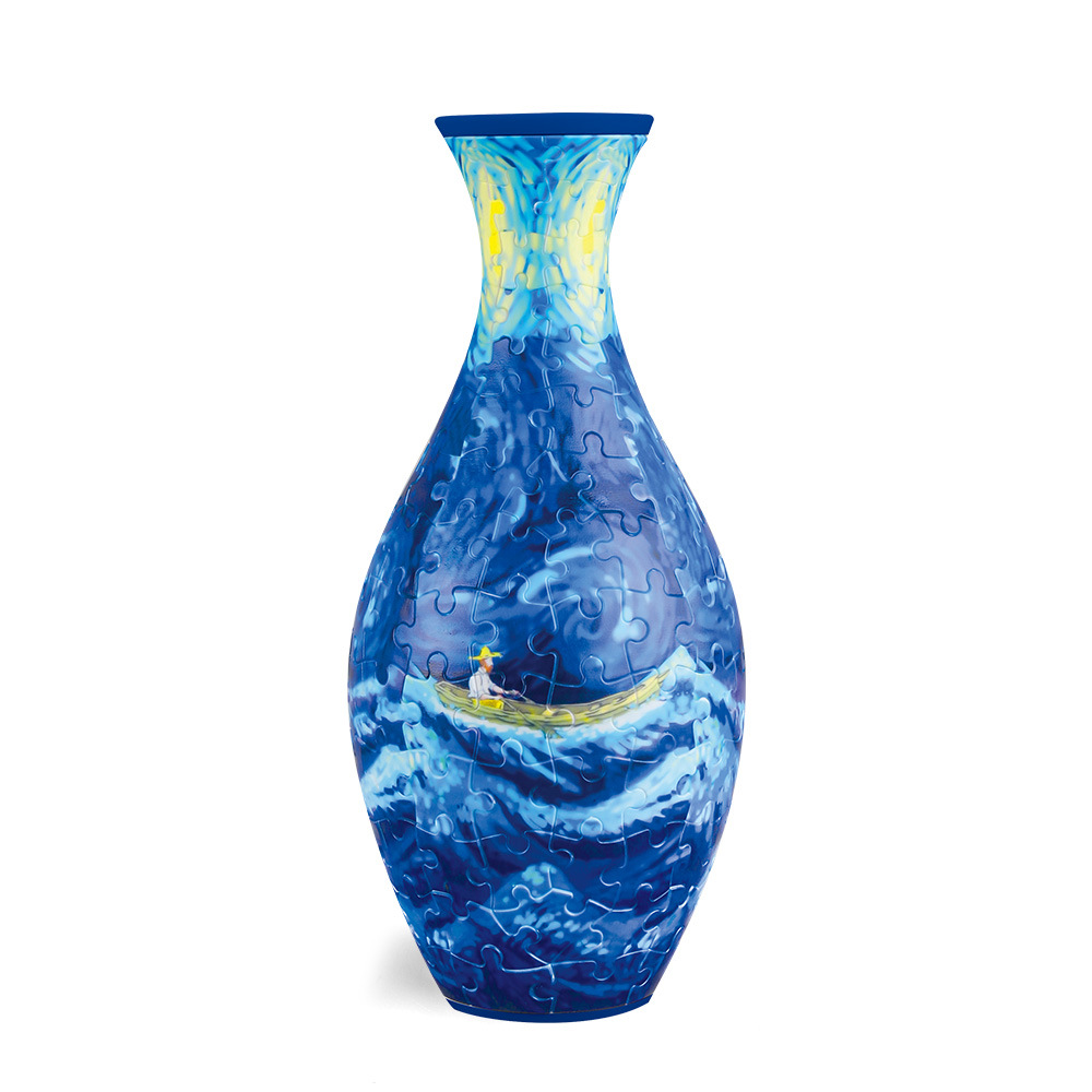 V888-ELOSUNG31145-202505261521-00 Unique 3D Puzzle Vase with Built-in Water Holder - Fun DIY Project (Blue Boat) - Image 1