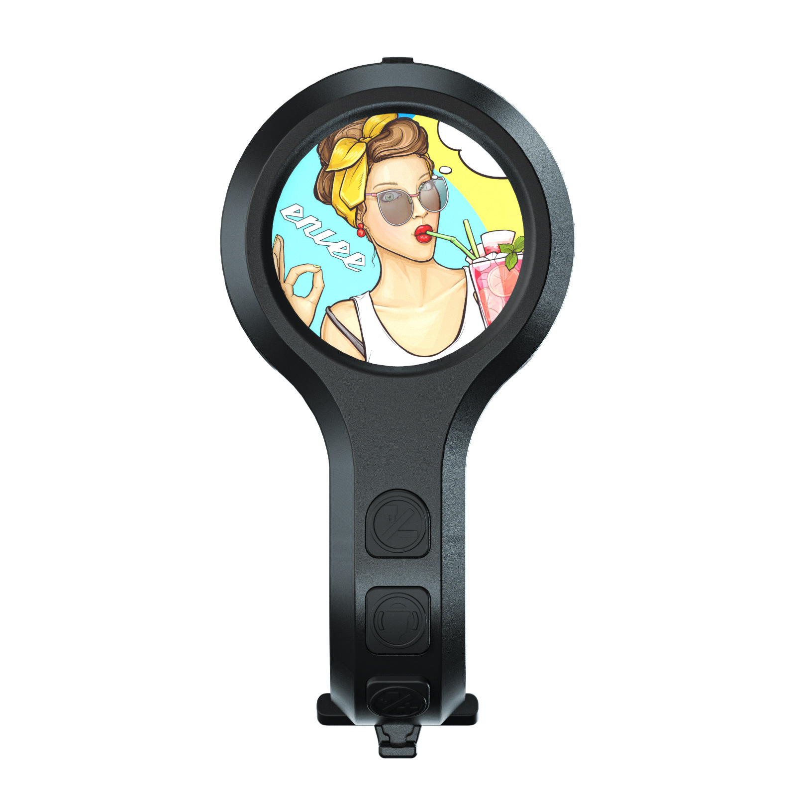 V888-ELOSUNG32242-202506061822-00 Black Style A Ultra-Loud Electric Bike Horn - 130dB USB Rechargeable, IPX6 Waterproof, Easy Mount Bicycle Safety Bell - Image 1