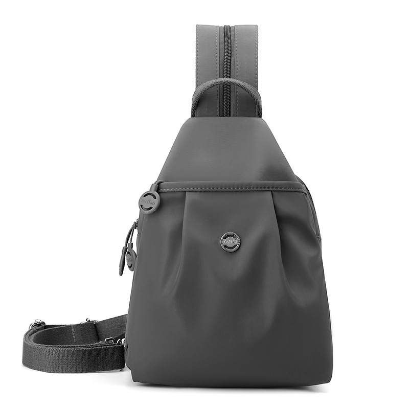 V888-ELOSUNG32299-202506091610-00 Grey Versatile Women's Convertible Mini Backpack & Sling Bag - Stylish Anti-Theft Oxford Cloth Daypack, Fits 9.7in iPad - Image 1