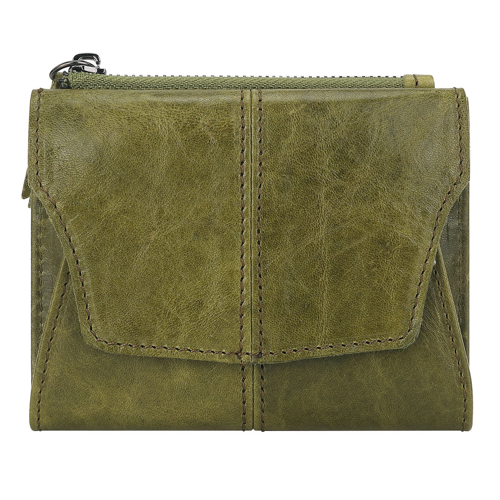 V888-ELOSUNG33036-202505261521-00 Green Genuine Leather Women's Wallet -C Multifunctional Coin & Card Holder, Fashionable Card Box in Top-Grade Cowhide - Image 1
