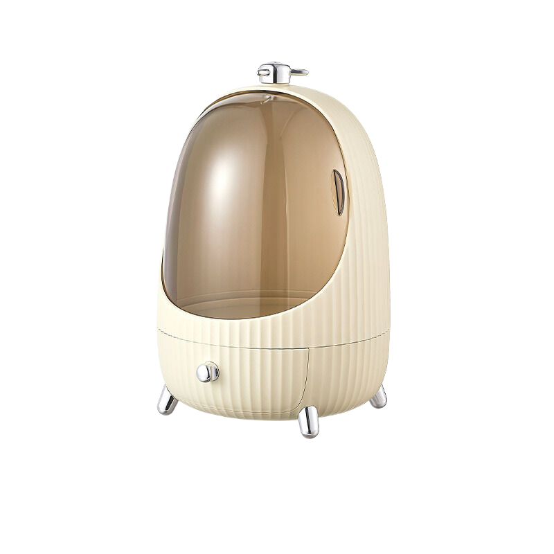 V888-ELOSUNG621-201996-00 Egg shaped makeup organizer (extra large) cream white 24.8 * 38cm - Image 1