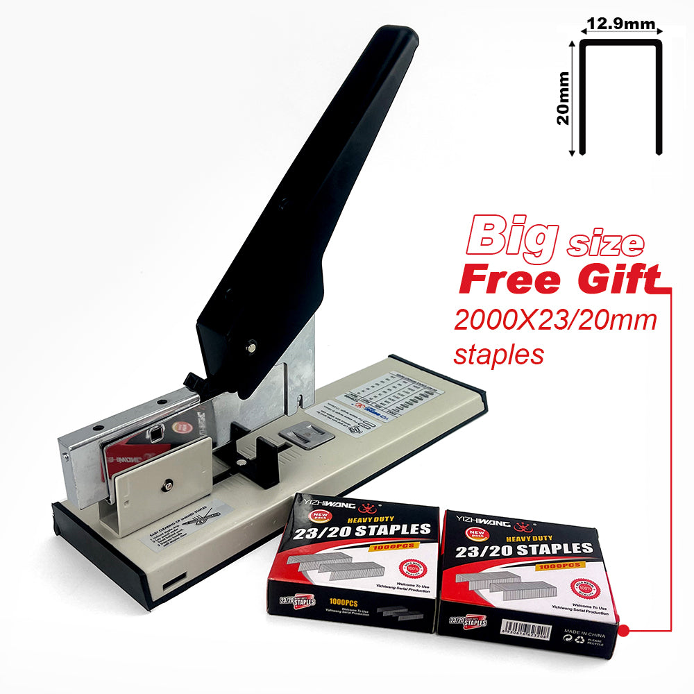 V891-HW-HDSEL-X1-209211-00 Heavy Duty Big Size Stepler With Free 2000x23/20 Steples Office Stationary - Image 1