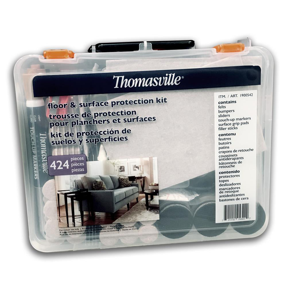 V891-HW-TH424PCS-X1-208919-00 Thomasville Floor Surface Protection Kit 424 Pieces Felts Bumpers Sliders Grips - Image 1