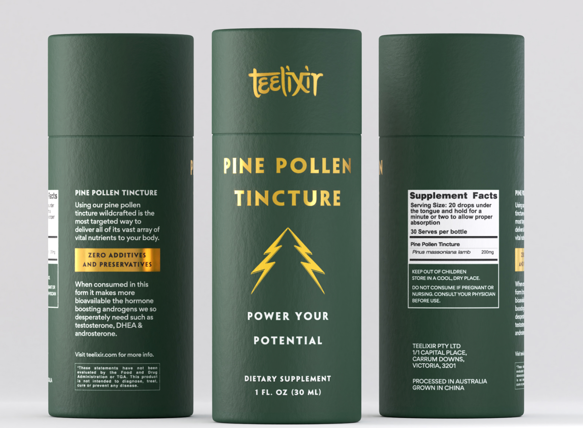 V903-PPEX-30-199888-00 Teelixir Pine Pollen Extract (Tincture) 30ml - Image 1