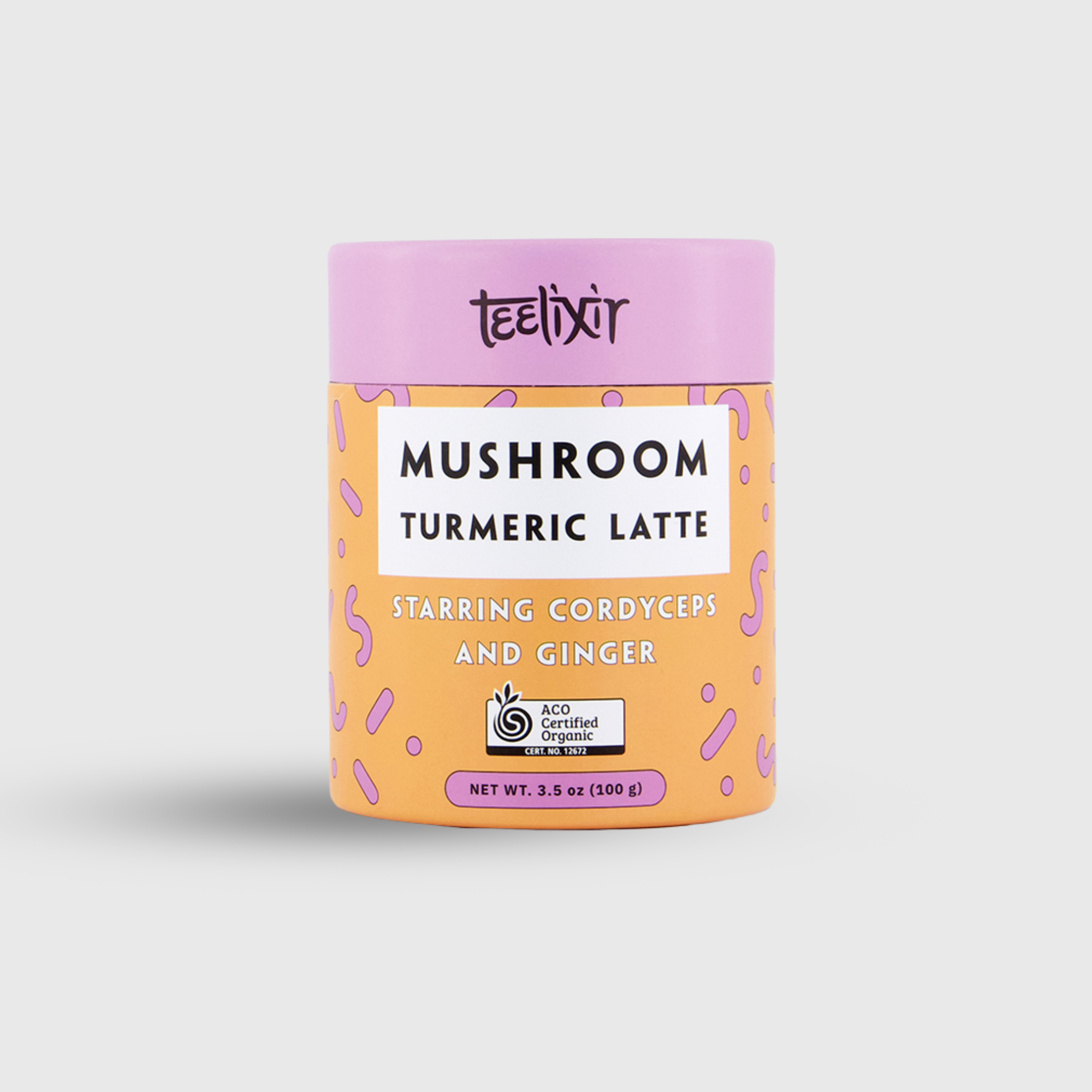 V903-TURM-500-202503270836-00 Teelixir Organic Mushroom Turmeric Latte 500g - Image 1