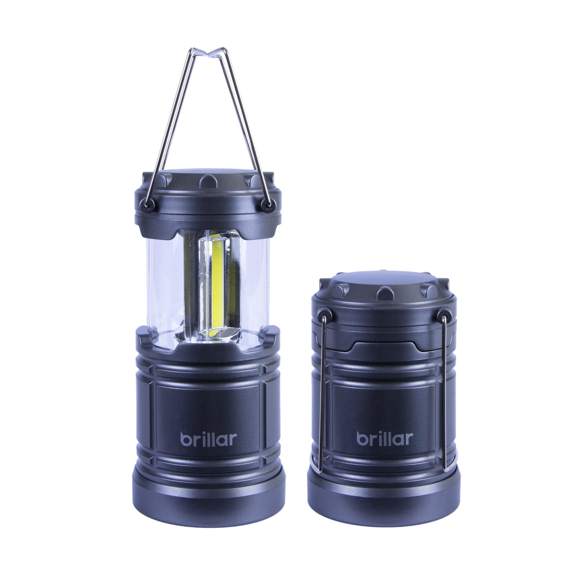 V915-BR0028-BK-203954-00 Brillar Pop-up Lantern - Gunmetal - Image 1