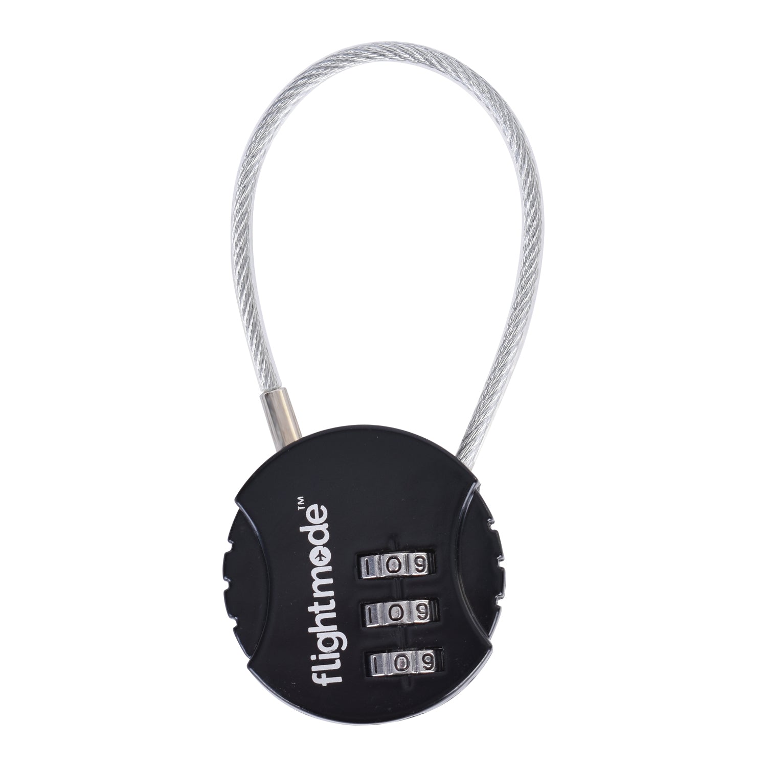 V915-FM0019-203935-00 Flightmode 3 Dial Steel Cable Padlock - Image 1