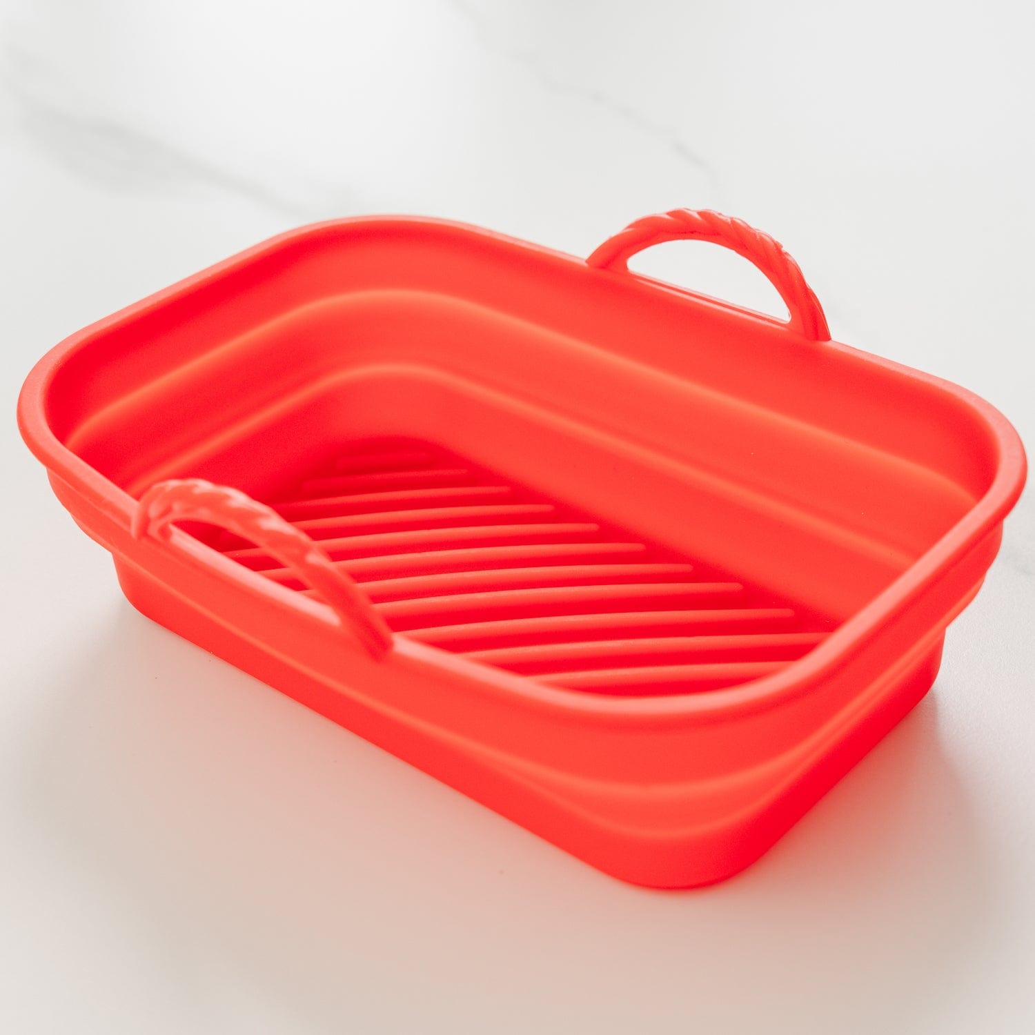 V915-KU0283-203670-00 Collapsible Silicone Air Fryer Oven Microwave Liner Rectangle - Image 1