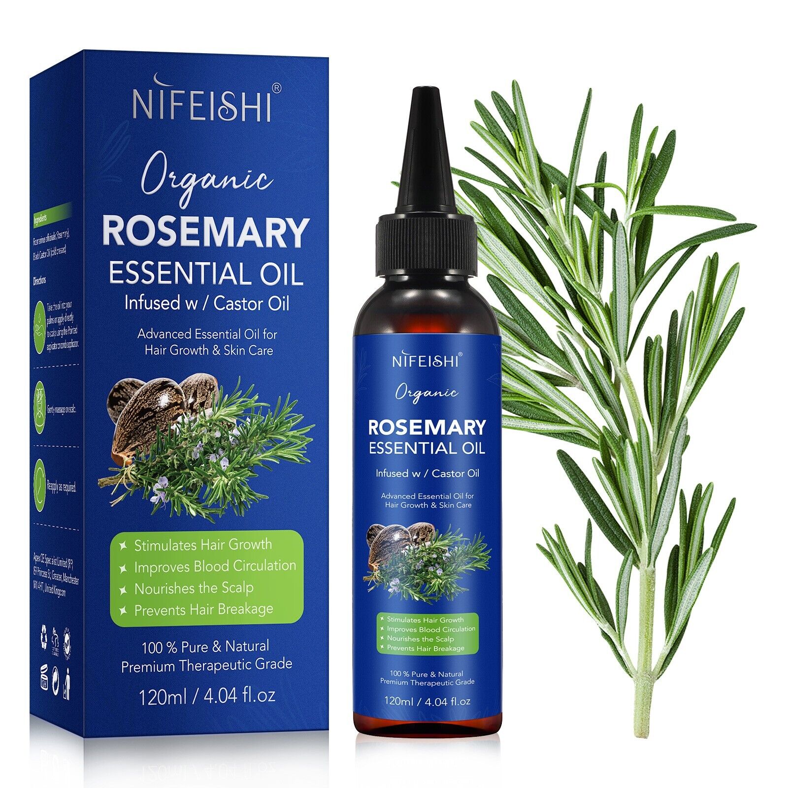 V932-ROSEMARRY-OIL-209989-00 nifeishi organic rosemary essential oil 120 ml - Image 1