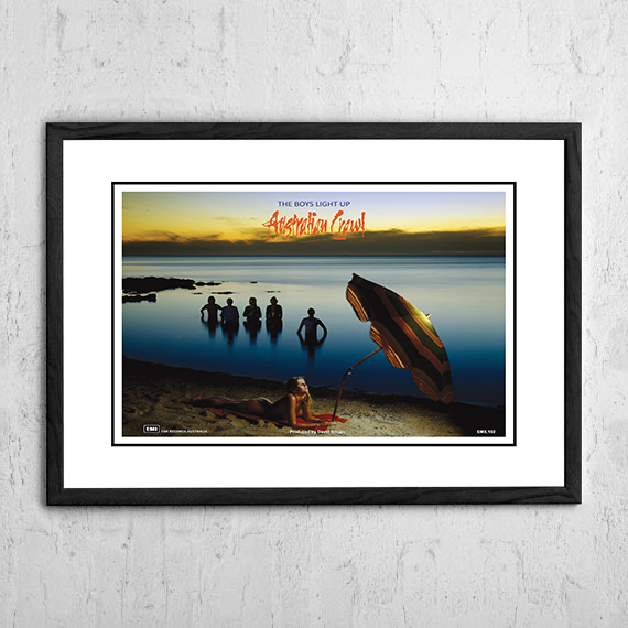 V967-A30426-A4-223799-00 Australian Crawl 'Boys Light Up' In Store Poster 1980- Framed A4 - Image 1