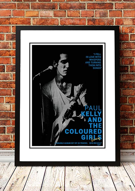 V967-A30446-A4-223707-00 Paul Kelly 'Gossip' In Store Poster 1986- Framed A4 - Image 1